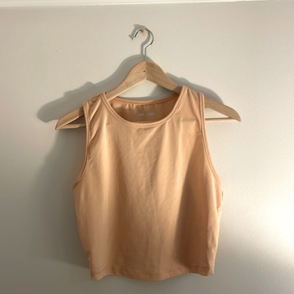 ASOS size 6 cropped racerback tank light orange/ peach color - Picture 2 of 6